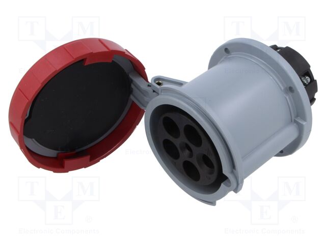 Connector: AC supply 3-phase; socket; female; straight; -25÷40°C