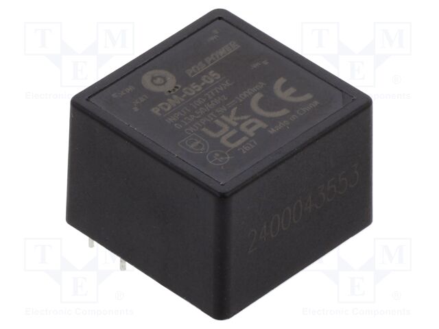 Converter: AC/DC; 5W; 85÷305VAC; Usup: 100÷430VDC; Uout: 5VDC; OUT: 1