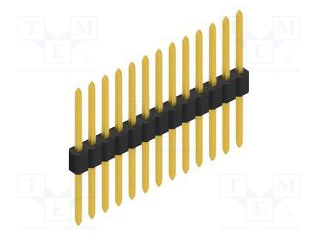 Connector: pin strips; pin header; male; PIN: 13; 1.27mm; THT; 1x13