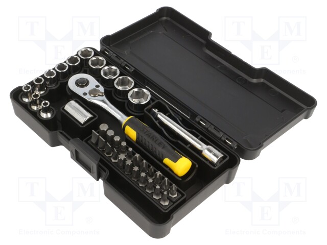 Kompaktowy zestaw nasadek 1/4DR 37szt.