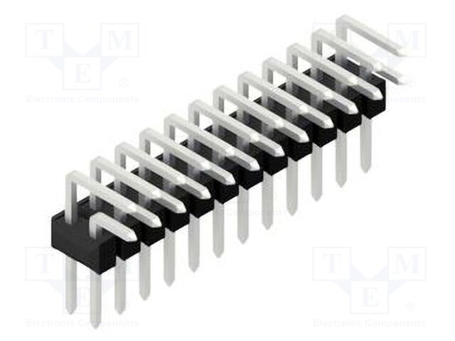 Connector: pin strips; pin header; male; PIN: 24; 2.54mm; THT; 2x12