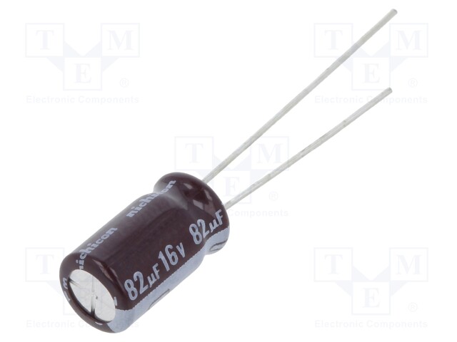 Capacitor: electrolytic; low impedance; THT; 82uF; 16VDC; ±20%