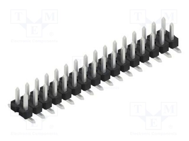 Connector: pin strips; pin header; male; PIN: 32; 2.54mm; SMT; 2x16