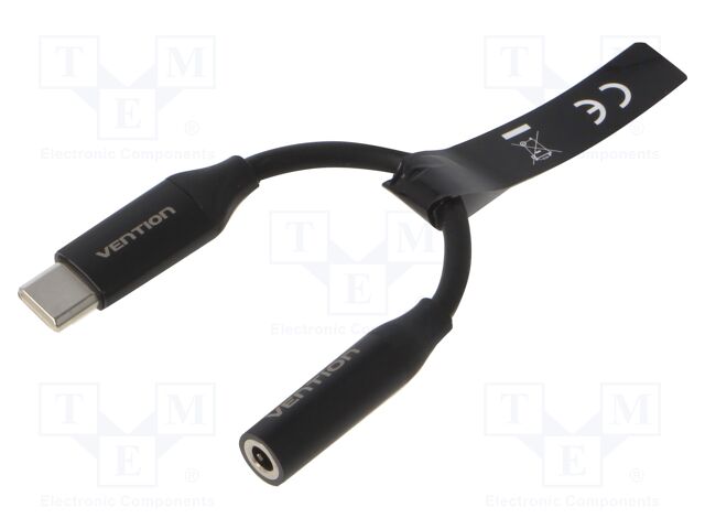 Cable; Jack 3.5mm socket,USB C plug; 0.1m