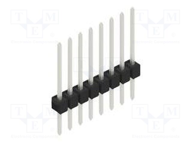 Connector: pin strips; pin header; male; PIN: 8; 2.54mm; THT; 1x8