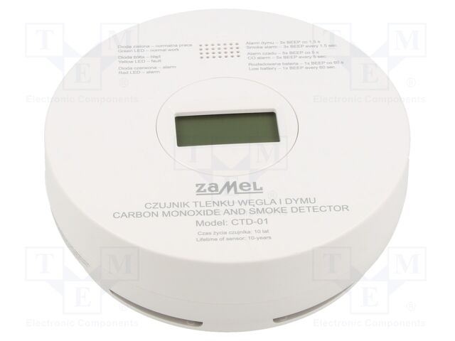 Sensor: gas; electrochemical,photoelectric; 0÷40°C; Ø115x42mm