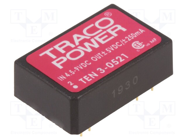 Converter: DC/DC; 3W; Uin: 4.5÷9V; Uout: 5VDC; Uout2: -5VDC; DIP24
