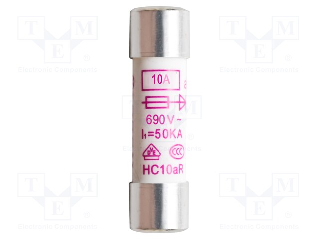 Fuse; Application: PKT-P4390; 10A; 690V; 10.3x38mm; 10pcs.