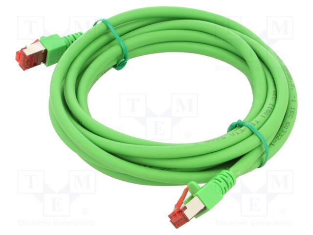 Patch cord; S/FTP; 6; stranded; Cu; LSZH; grey; 3m; 27AWG