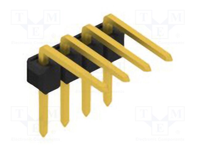 Connector: pin strips; pin header; male; PIN: 4; 2.54mm; THT; 1x4