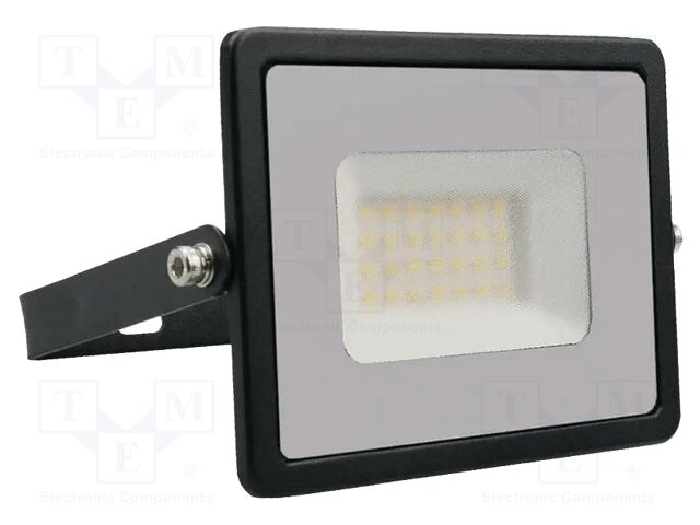 Lamp: LED flood light; 30W; 230VAC; white cold; 100°; 6500K; 25000h