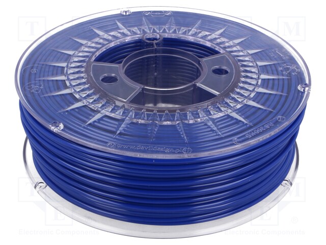 Filament: PET-G; 2.85mm; blue; 220÷250°C; 1kg; ±0,05mm