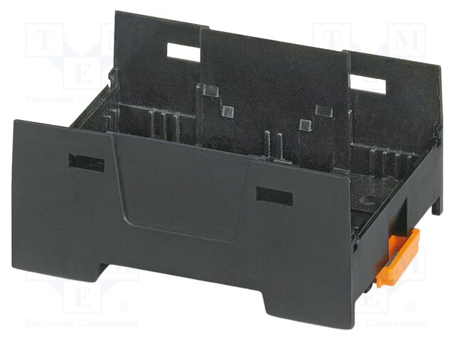 Enclosure base; black; UL94V-0; EH 52,5 F; for DIN rail mounting