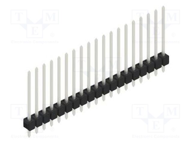 Connector: pin strips; pin header; male; PIN: 19; 2.54mm; THT; 1x19