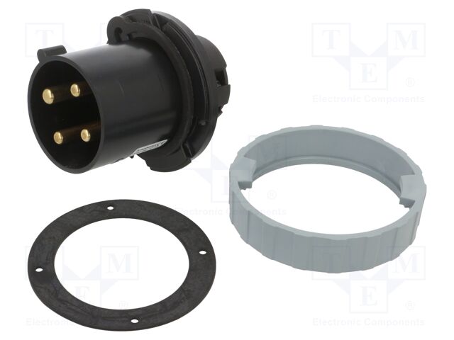 Connector: AC supply 3-phase; socket; male; straight; -25÷40°C