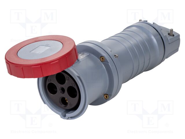 Connector: AC supply 3-phase; plug; female; straight; for cable
