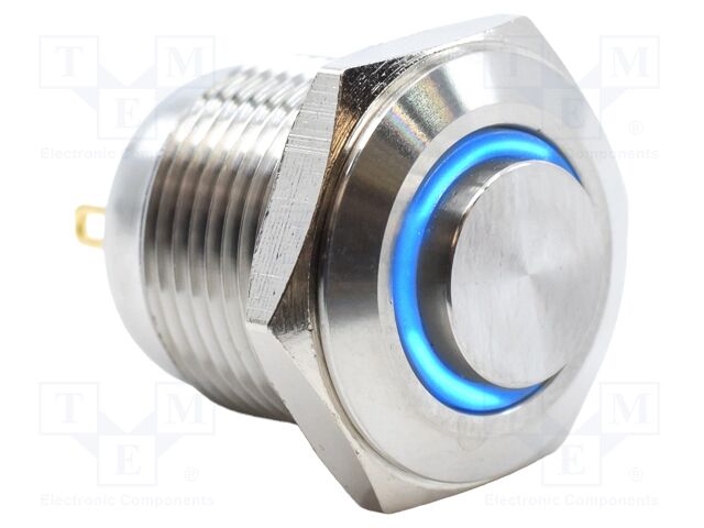 Switch: vandal resistant; SPST-NO; 2A/48VDC; IP65; OFF-(ON); Ø16mm