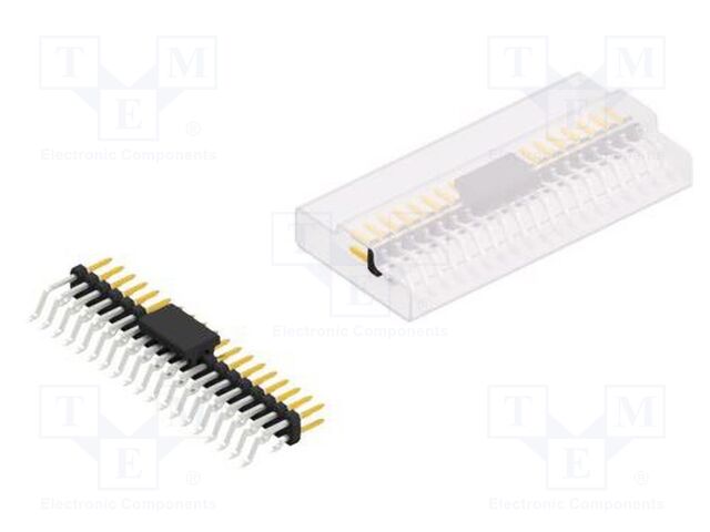Connector: pin strips; pin header; male; PIN: 38; 2mm; SMT; 2x19
