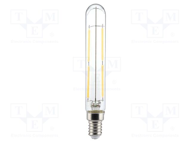 LED lamp; white warm; E14; 220÷240VAC; 400lm; P: 4W; 300°; 3000K