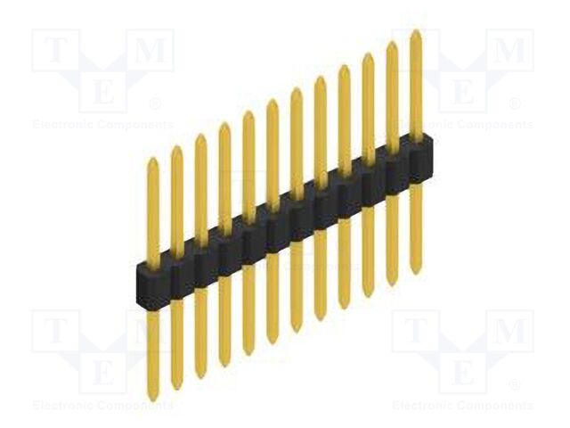 Connector: pin strips; pin header; male; PIN: 12; 1.27mm; THT; 1x12