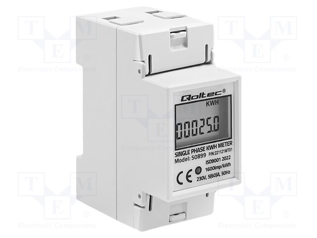 Counter; digital,mounting; for DIN rail mounting; single-phase