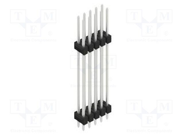 Connector: pin strips; pin header; male; PIN: 10; 2.54mm; THT; 2x5