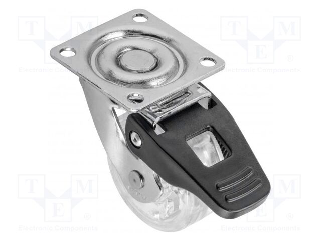 Furniture wheel; Ø: 50mm; with locking