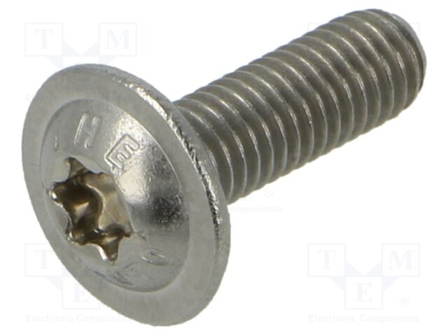 Screw; M5x16; Head: button; Torx®; stainless steel; DIN 34805-2
