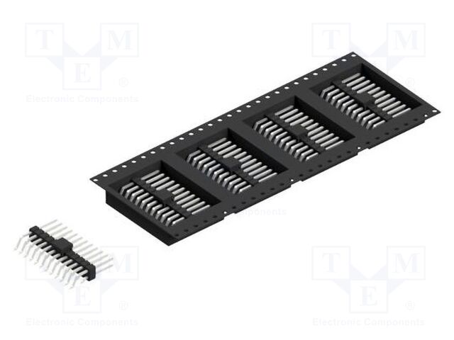 Connector: pin strips; pin header; male; PIN: 24; 2.54mm; SMT; 2x12
