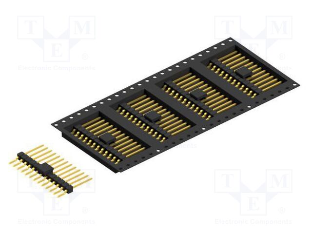 Connector: pin strips; pin header; male; PIN: 13; 2.54mm; SMT; 1x13