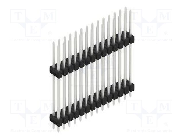Connector: pin strips; pin header; male; PIN: 28; 2.54mm; THT; 2x14