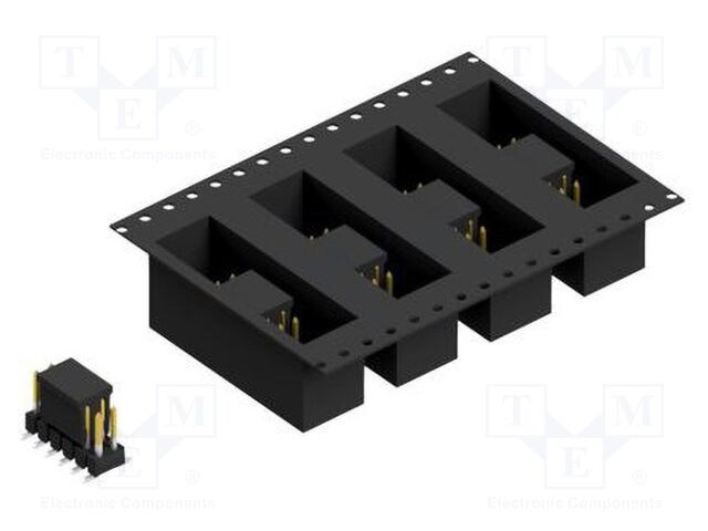 Connector: pin strips; pin header; male; PIN: 12; 2.54mm; SMT; 2x6