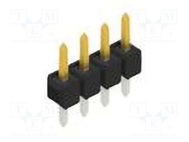 Connector: pin strips; pin header; male; PIN: 4; 2.54mm; THT; 1x4
