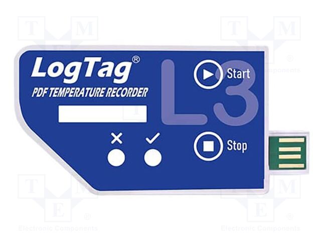Data logger; temperature; IP67; ±0.5°C; Temp: -30÷70°C; 5min
