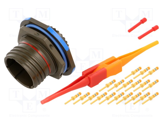 Connector: circular; D38999 series III; socket; male; PIN: 19; 7.5A