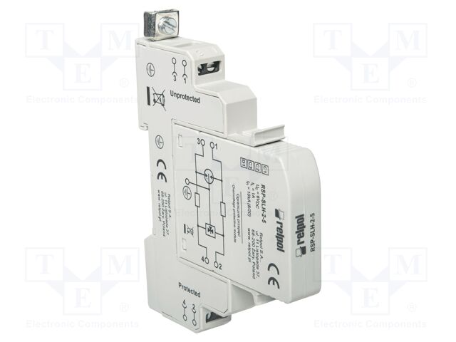 Surge arrester; In 8/20us: 20kA; for DIN rail mounting; -40÷80°C