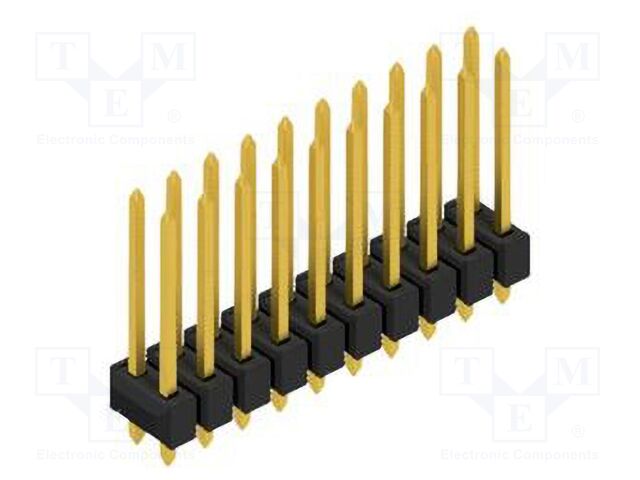 Connector: pin strips; pin header; male; PIN: 20; 2.54mm; THT; 2x10