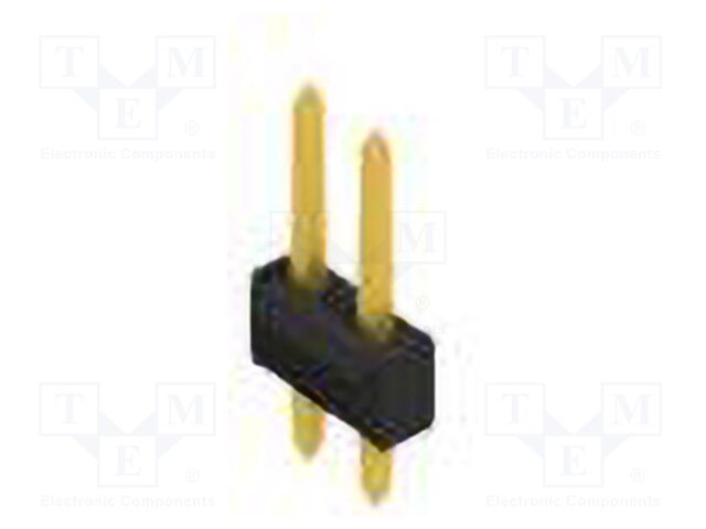 Connector: pin strips; pin header; male; PIN: 2; 2.54mm; THT; 2x1