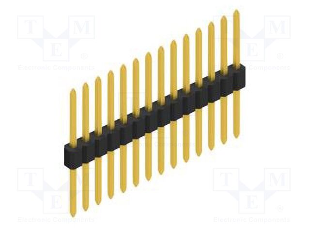Connector: pin strips; pin header; male; PIN: 14; 1.27mm; THT; 1x14