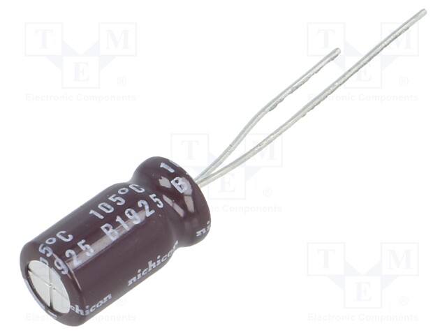 Capacitor: electrolytic; low impedance; THT; 100uF; 10VDC; ±20%