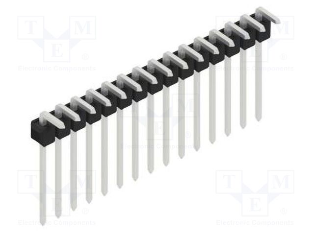 Connector: pin strips; pin header; male; PIN: 15; 2.54mm; THT; 1x15