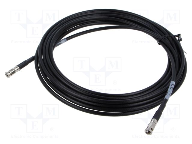 Cable; 5m; Micro BNC male,both sides; shielded; black; straight