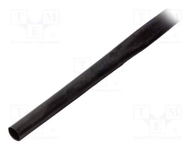 Heat shrink sleeve; glueless; 2: 1; 6.4mm; black; polyolefine; reel