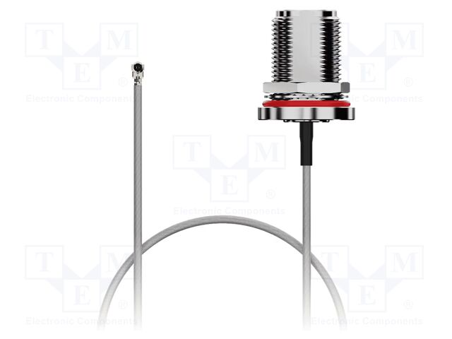 Cable; IPEX MHF,N female; brown; 0÷3GHz; 150mm; 50Ω; IP68