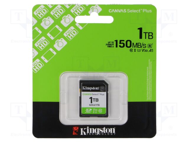 Memory card; microSD; R: 150MB/s; Class 10 UHS-I U3 V30; 1TB