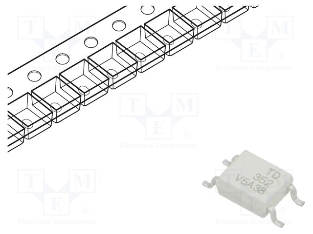 Optocoupler; SMD; Ch: 1; OUT: Darlington; 3.75kV; SOP4; Colour: white