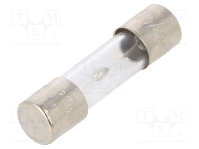 Fuse: fuse; 15A; 250VAC; glass; 20x5.2mm; brass; bulk; nickel plated