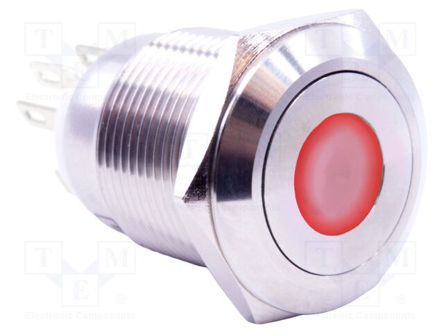 Switch: vandal resistant; Pos: 2; SPST NC + NO; 2A/24VDC; ON-(ON)