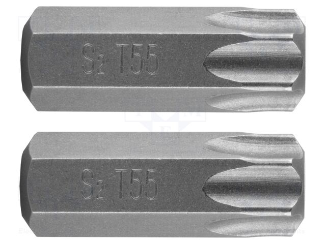 Screwdriver bit; Torx®; TX55; Overall len: 30mm; Mounting: 3/8"