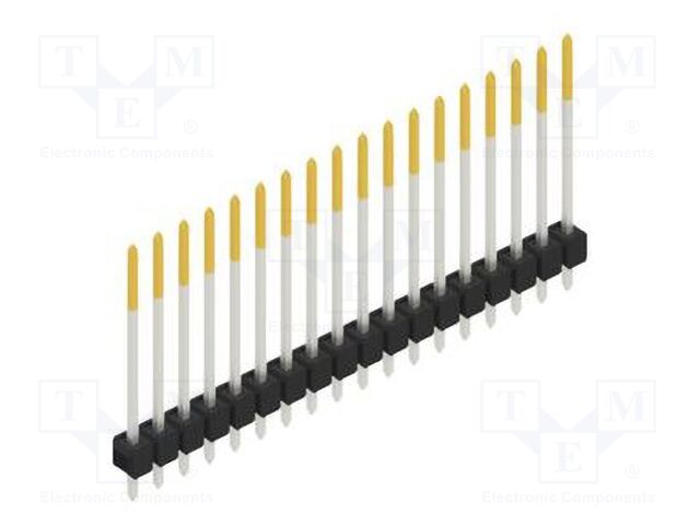 Connector: pin strips; pin header; male; PIN: 18; 2.54mm; THT; 1x18